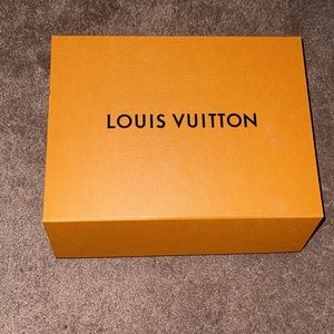 Empty LV shoe box with catalog